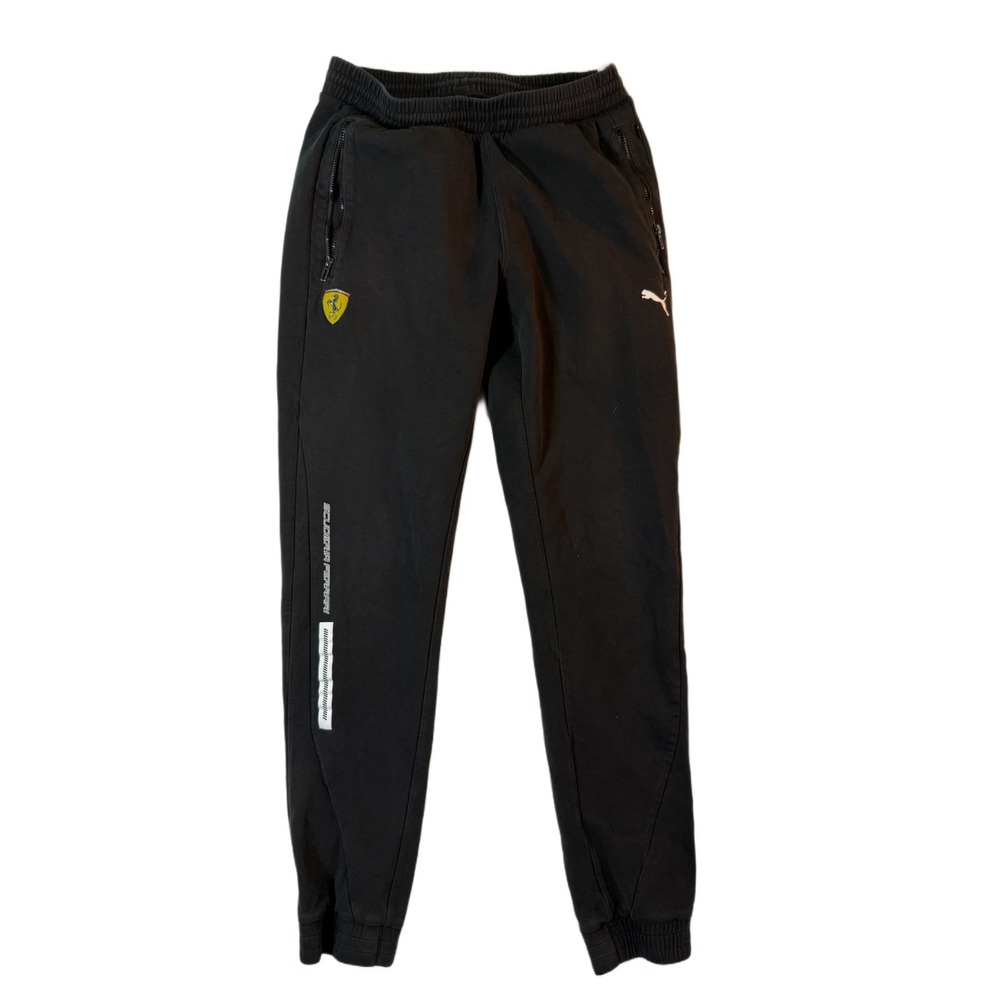 PUMA Scuderia‎ Ferrari Race Jogger Mens SM Black Zip Pocket Sweatpants Racing